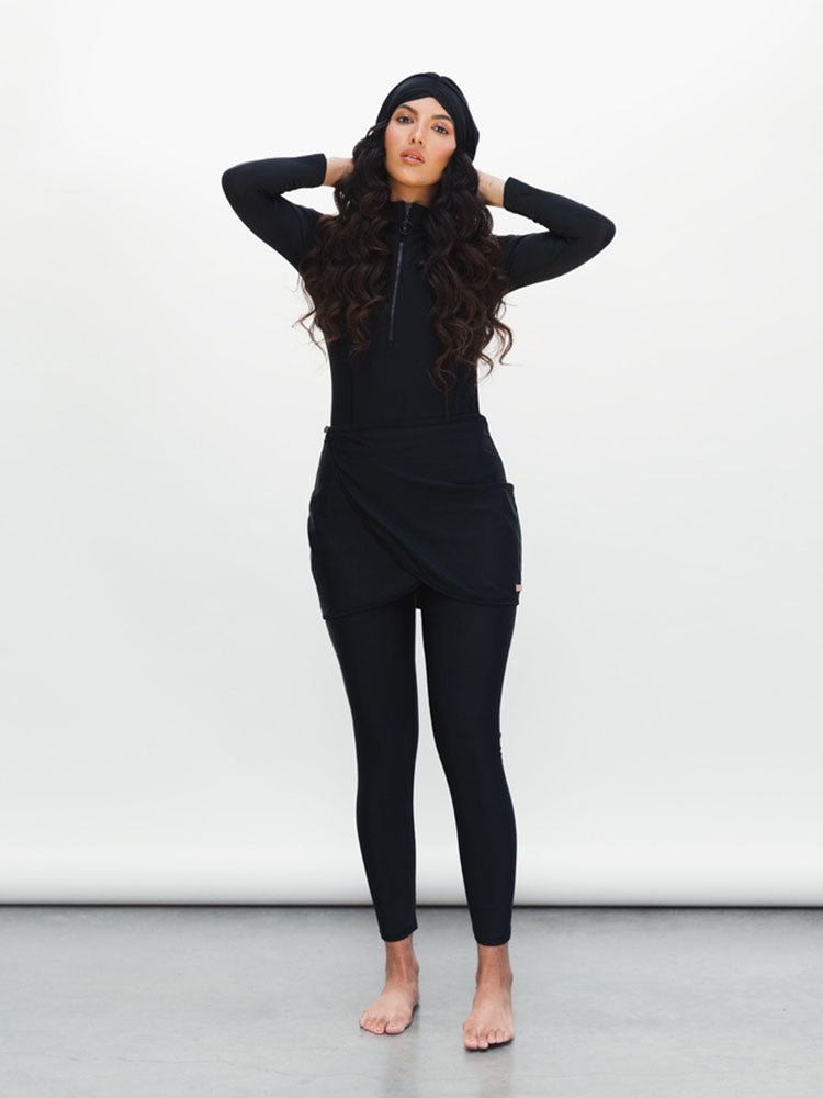 3pcs Women Muslim Swimwear Long Sleeve Swimsuit Muslimah Swimming
